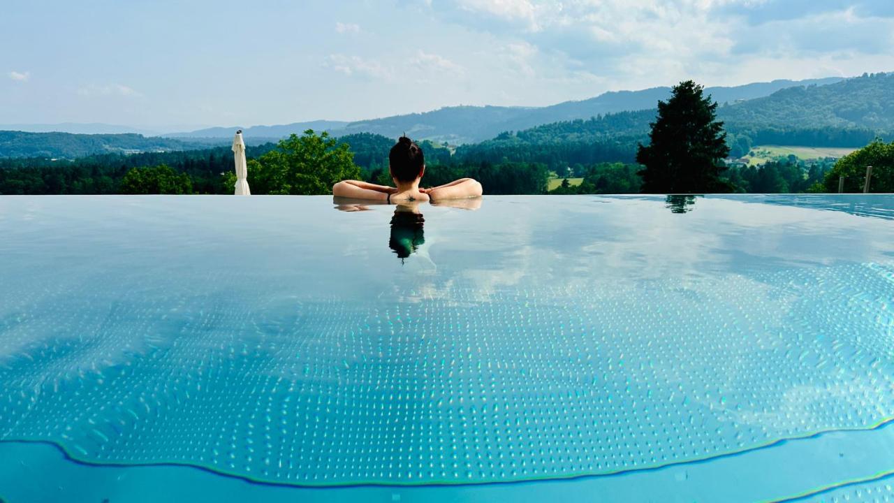 Am Wildbachberg - Luxus Ferienhaeuser Mit Infinitypool, Privatsauna Und Weinkeller Deutschlandsberg Esterno foto