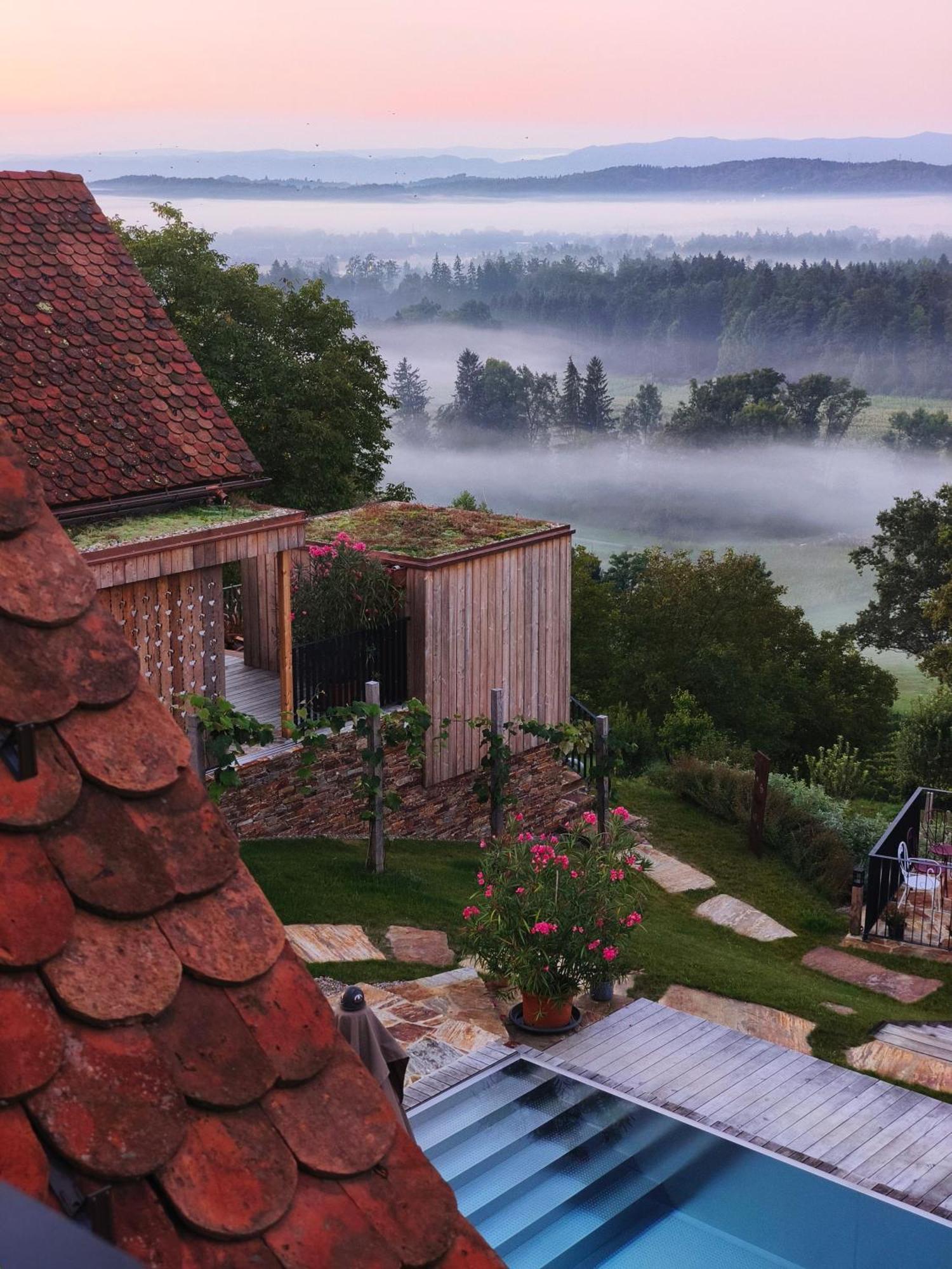 Am Wildbachberg - Luxus Ferienhaeuser Mit Infinitypool, Privatsauna Und Weinkeller Deutschlandsberg Esterno foto